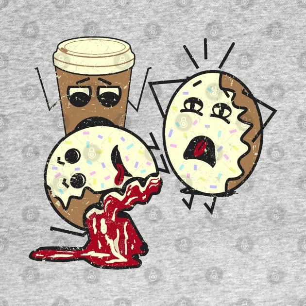 Funny Coffee Cup & Jelly Donuts Panic Attack by Etopix